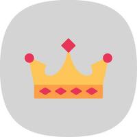 King Flat Curve Icon vector