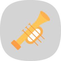 Trumpet Flat Curve Icon vector