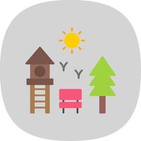 Playground Flat Curve Icon vector