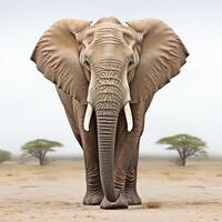 AI generated elephant portrait, generative ai photo