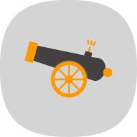 Cannon Flat Curve Icon vector