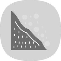 Snowslide Flat Curve Icon vector