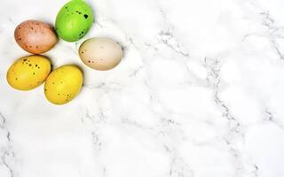 AI generated Multicolored easter eggs photo