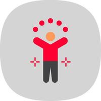 Juggling Ball Flat Curve Icon vector