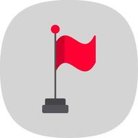 Flag Flat Curve Icon vector