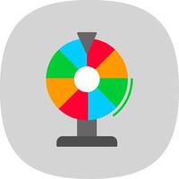 Wheel Of Fortune Flat Curve Icon vector