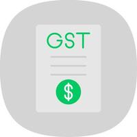 Gst Flat Curve Icon vector
