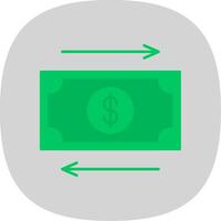 Cash Flow Flat Curve Icon vector