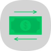 Cash Flow Flat Curve Icon vector