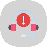 Help Flat Curve Icon vector