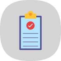 Checklist Flat Curve Icon vector