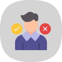 Decision Making Flat Curve Icon vector