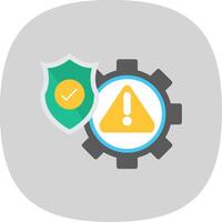 Risk Management Flat Curve Icon vector