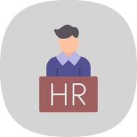 Human Resources Flat Curve Icon vector