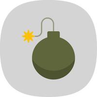 Bomb Flat Curve Icon vector