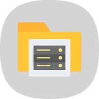 Document Flat Curve Icon vector