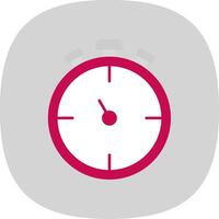 Stopwatch Flat Curve Icon vector