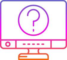 Question Line Gradient Icon vector