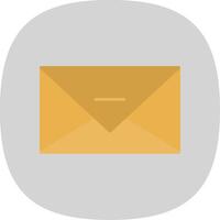 Email Flat Curve Icon vector