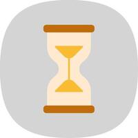 Hourglass Flat Curve Icon vector