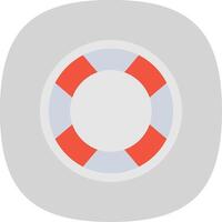 Lifebuoy Flat Curve Icon vector