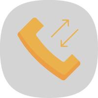 Contact Us Flat Curve Icon vector