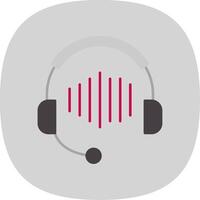 Listen Flat Curve Icon vector