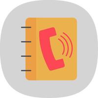 Phonebook Flat Curve Icon vector