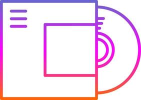 Disc Line Gradient Icon vector