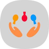 Juggling Flat Curve Icon vector