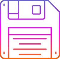 Floppy disk Line Gradient Icon vector