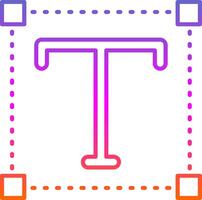 Font Line Gradient Icon vector