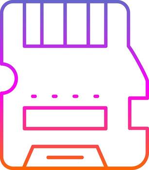Memory Line Gradient Icon vector