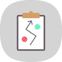 Strategy Flat Curve Icon vector