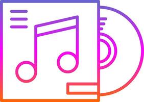 Cd cover Line Gradient Icon vector