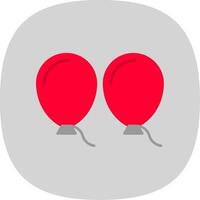 globos plano curva icono vector