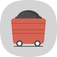 Wagon Flat Curve Icon vector