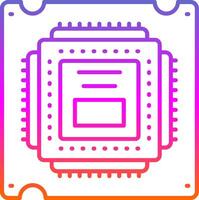 Processor Line Gradient Icon vector