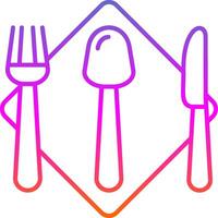 Cutlery Line Gradient Icon vector