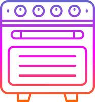 Oven Line Gradient Icon vector