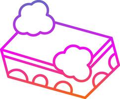 Sponge Line Gradient Icon vector