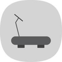 Treadmill Flat Curve Icon vector
