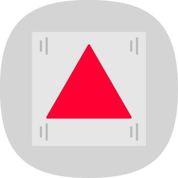 Triangle Flat Curve Icon vector