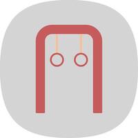 Gymnastic Rings Flat Curve Icon vector