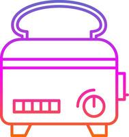 Toaster Line Gradient Icon vector