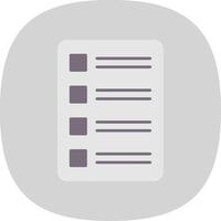 Task List Flat Curve Icon vector