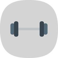 Dumbbell Flat Curve Icon vector