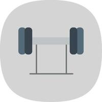 Barbell Flat Curve Icon vector