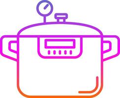 Pressure cooker Line Gradient Icon vector