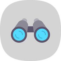 Binoculars Flat Curve Icon vector